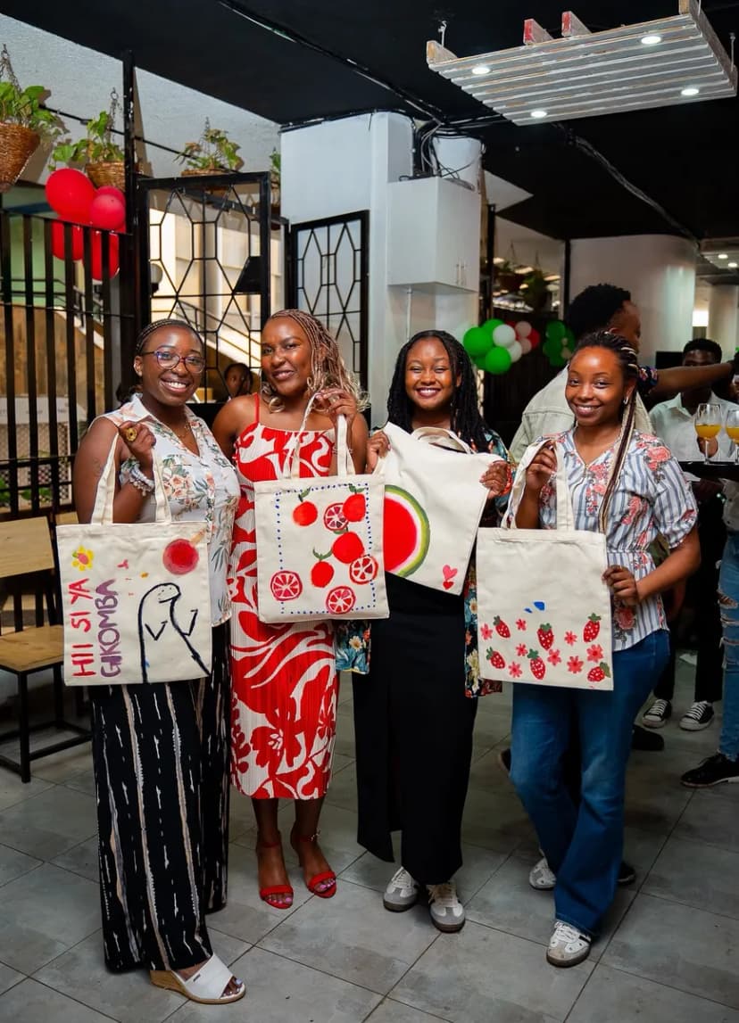 M-Pesa × One Africa Paint & Sip experience moment